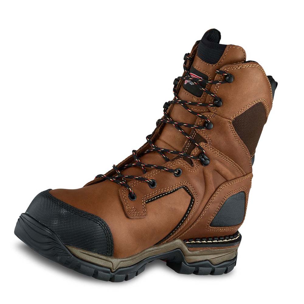 Red Wing FlexForce® 8-inch Safety Toe Men's Waterproof Boots Brown | ZA 409ZUT